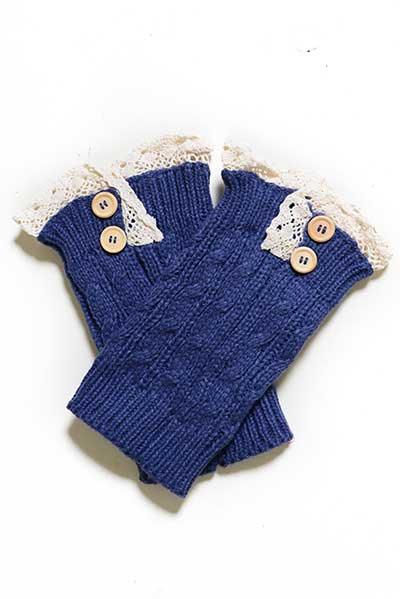 Crochet Button Trim Short Leg Warmers - Free Rein on Main