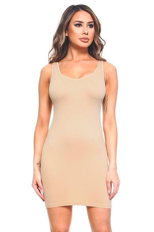 Womens Solid Color Tank Dress - Free Rein on Main