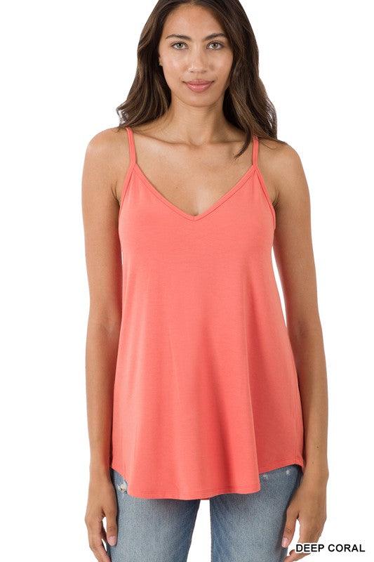 FRONT AND BACK REVERSIBLE SPAGHETTI CAMI - Free Rein on Main