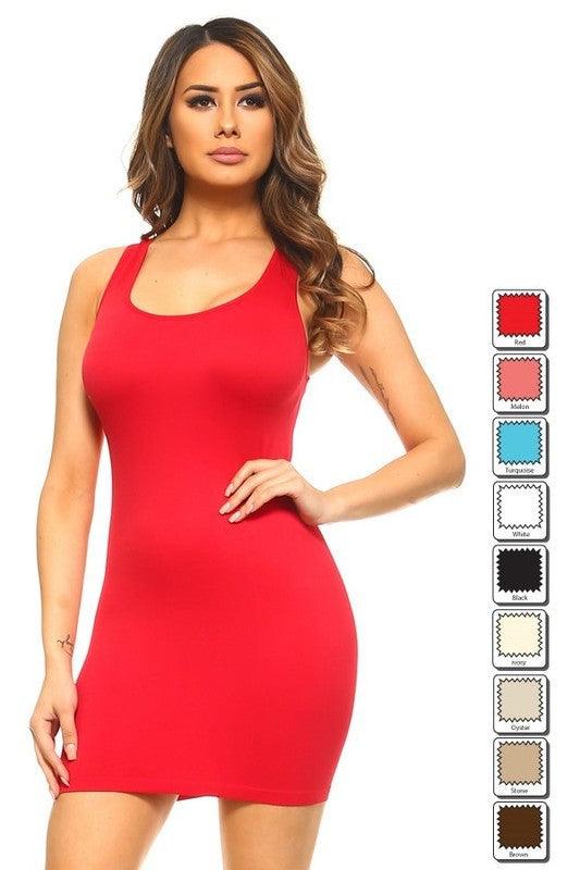 Womens Solid Color Tank Dress - Free Rein on Main